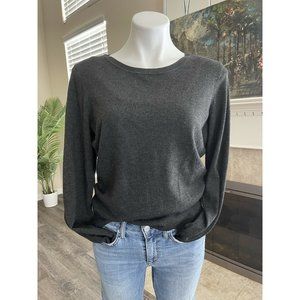 Alfani Womens Gray Crewneck Long Sleeve Sweater  Size Medium